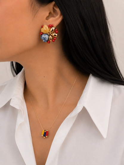 Aretes glam Tricolor