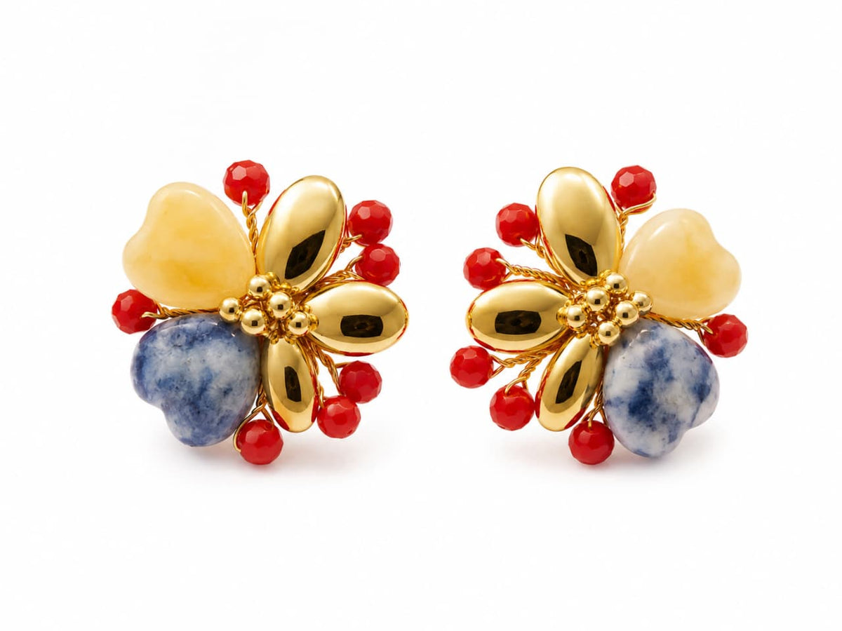Aretes glam Tricolor