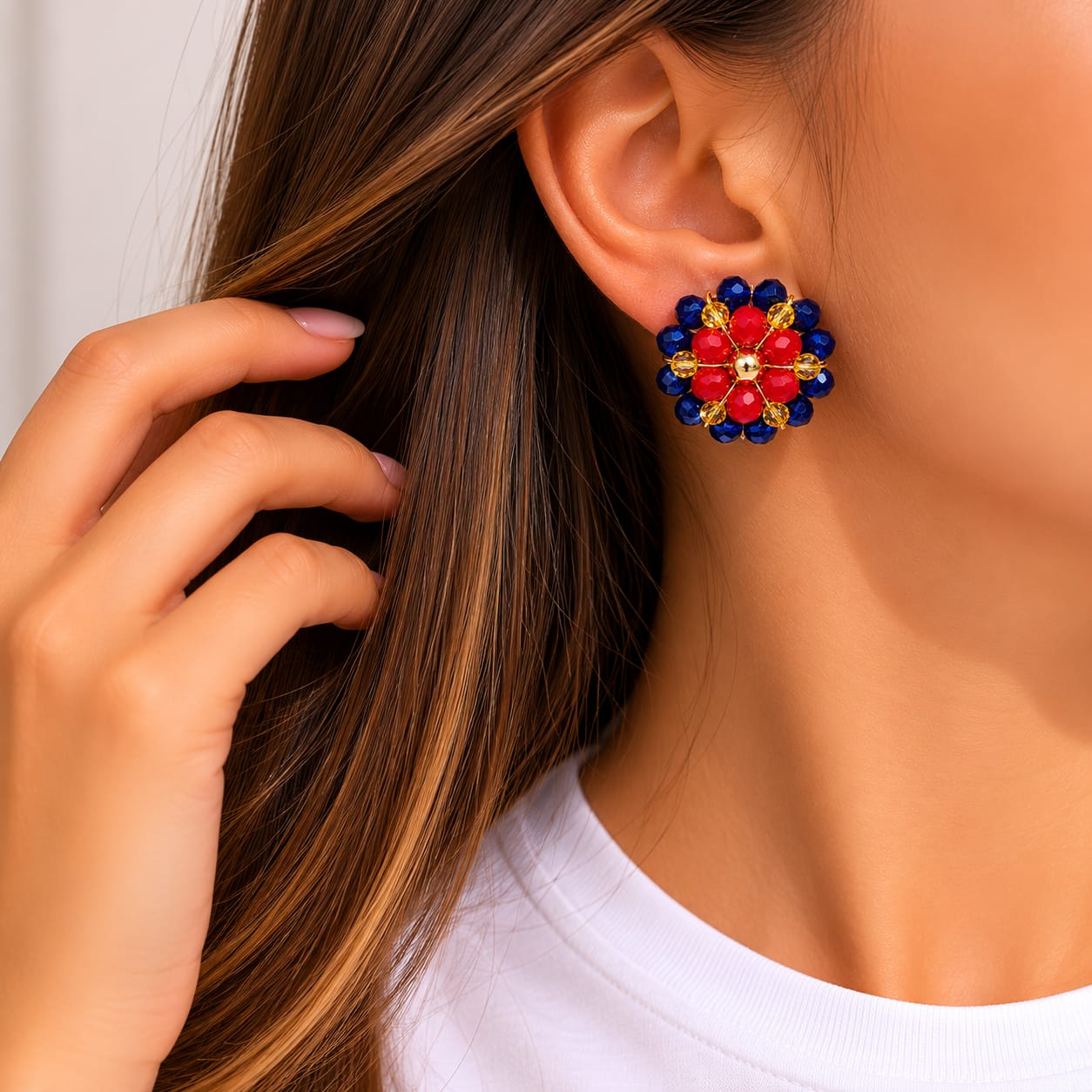 Aretes Pasíon tricolor